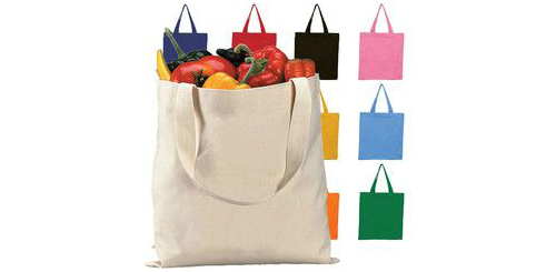 Economical 100% Cotton Reusable Dyed and Natural Bags